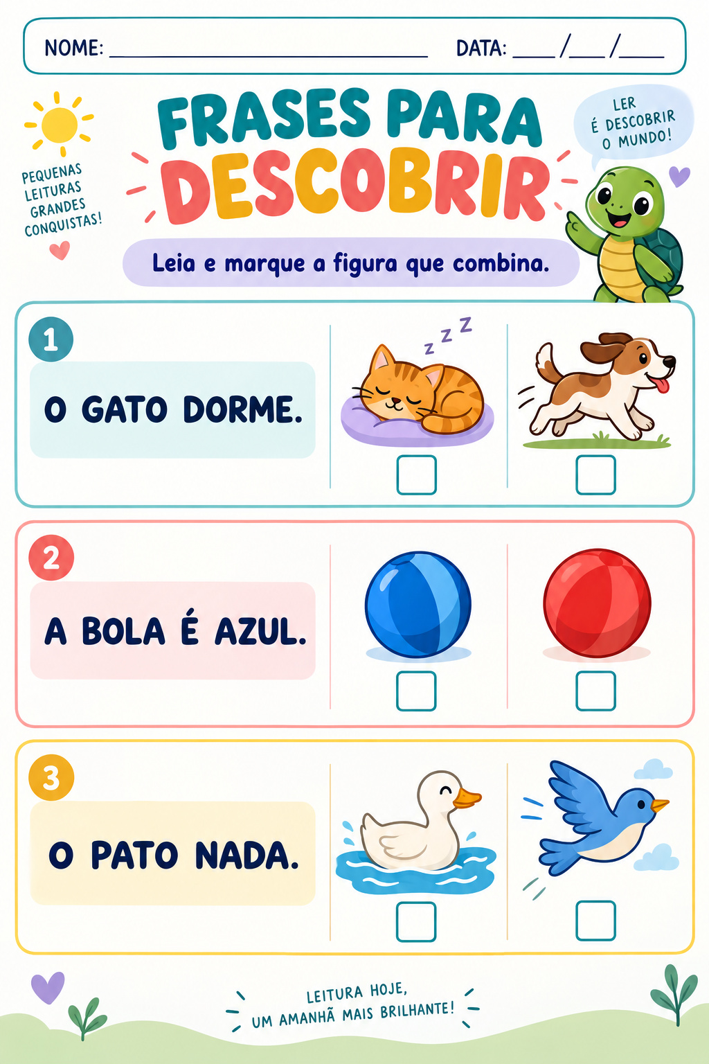 Exemplo de exercício: Minhas primeiras frases