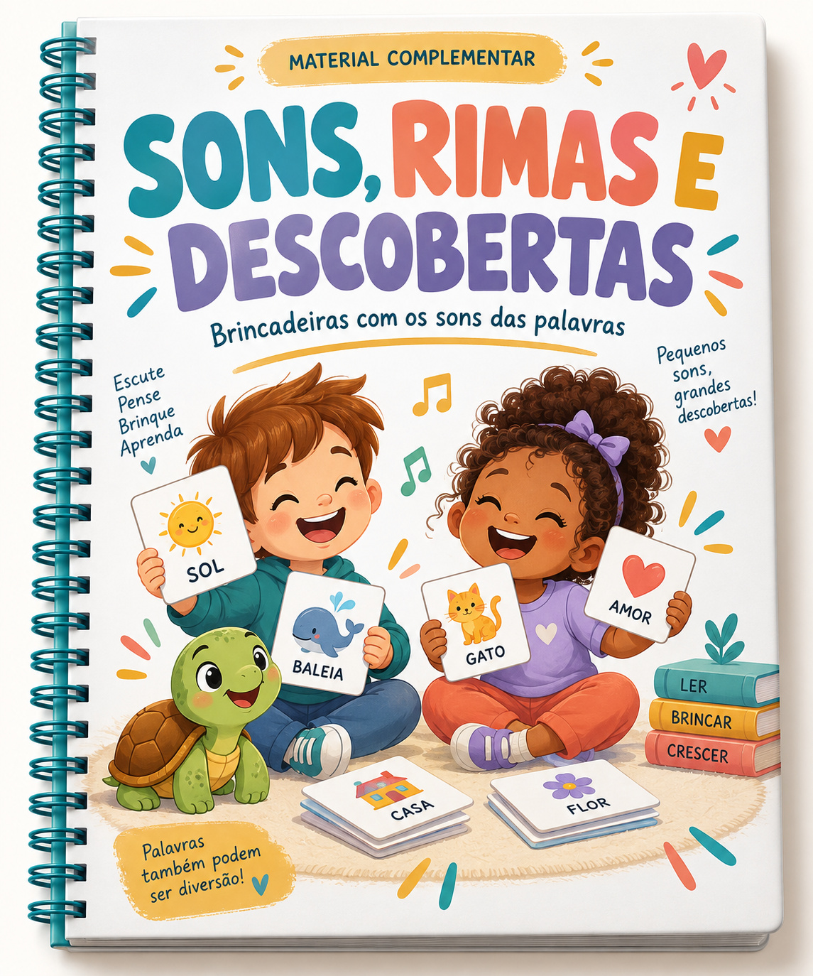 Capa do material Sons, rimas e descobertas